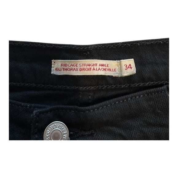 Levi’s Women’s Button Fly Ribcage Straight Ankle Jeans - Size 34 - Picture 6 of 15